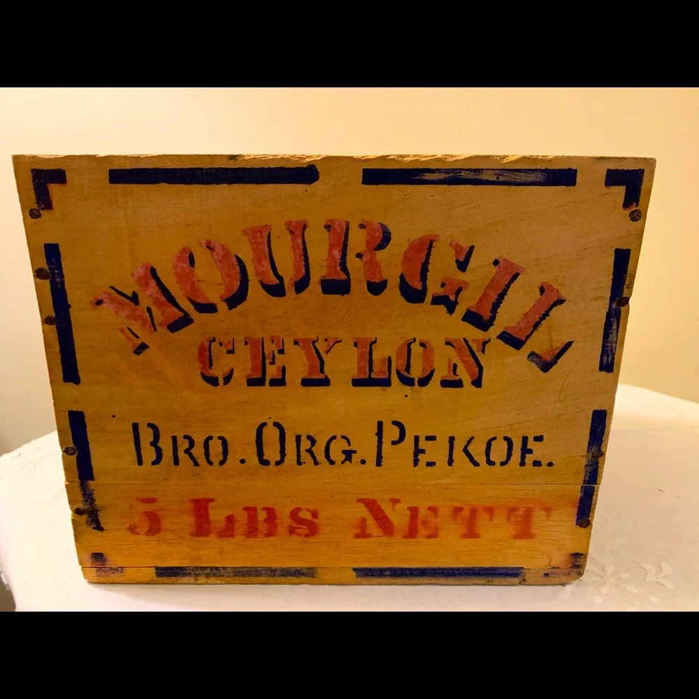 Wooden Shipping Box - 5 Lbs Pekoe Tea. NZ